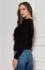 Sweter w prążek czarny SWE146 tył